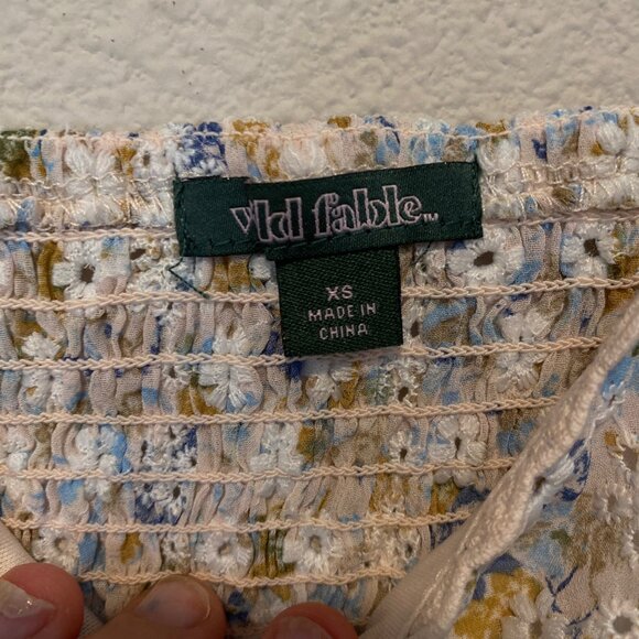 Cottagecore‎ Floral Lace-Up Corset Camisole Top XS Coquette Boho - Picture 6 of 6